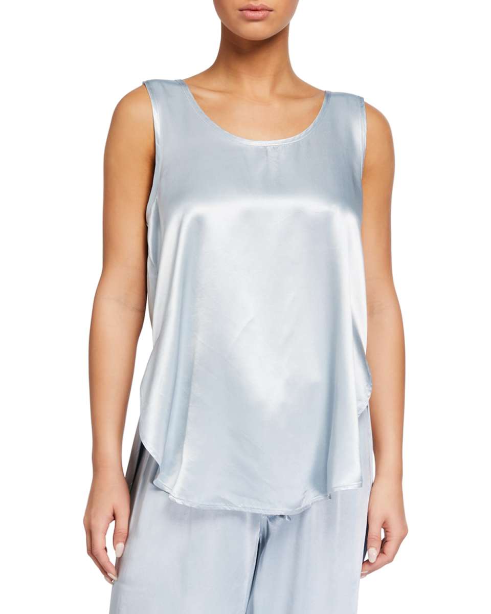 Jackie Silk Slit Tank Top